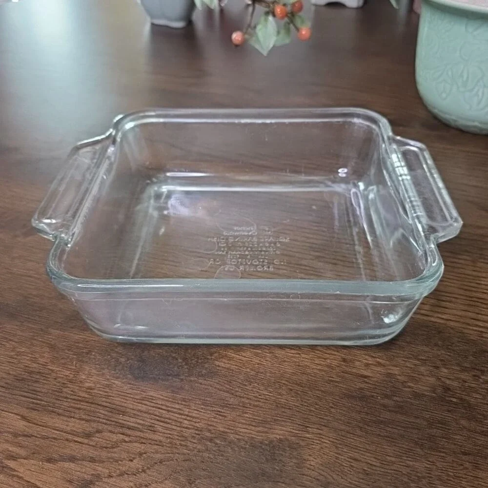 Vintage Anchor Ovenware Square Baking Dish 8x8 Amber Glass